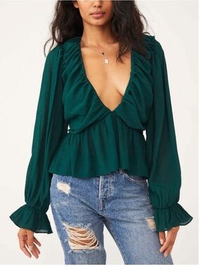 Free People Daia Garden Gem Blouse